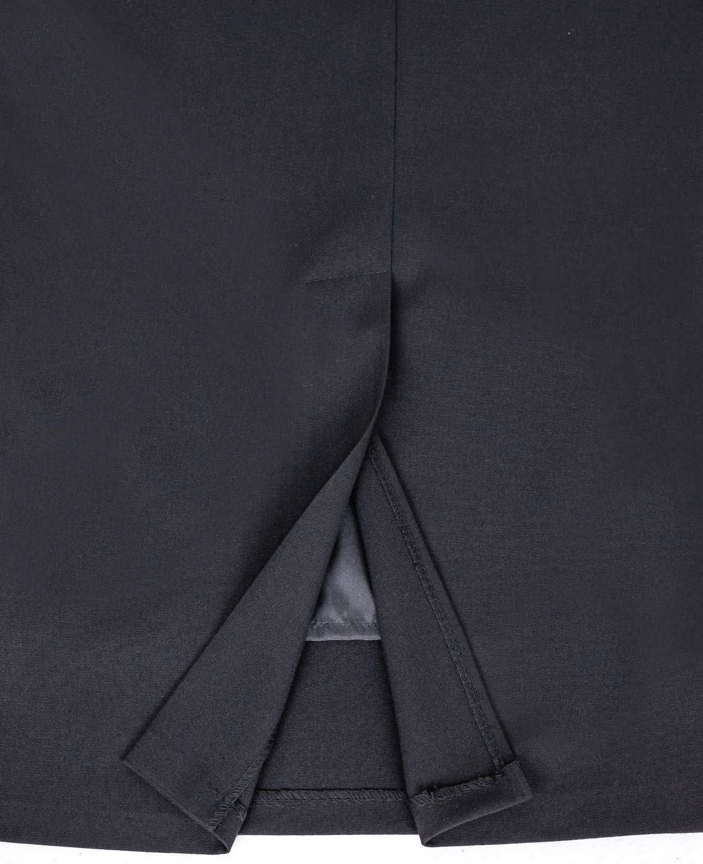Black Back Vented Midi Pencil Skirt - G-Line