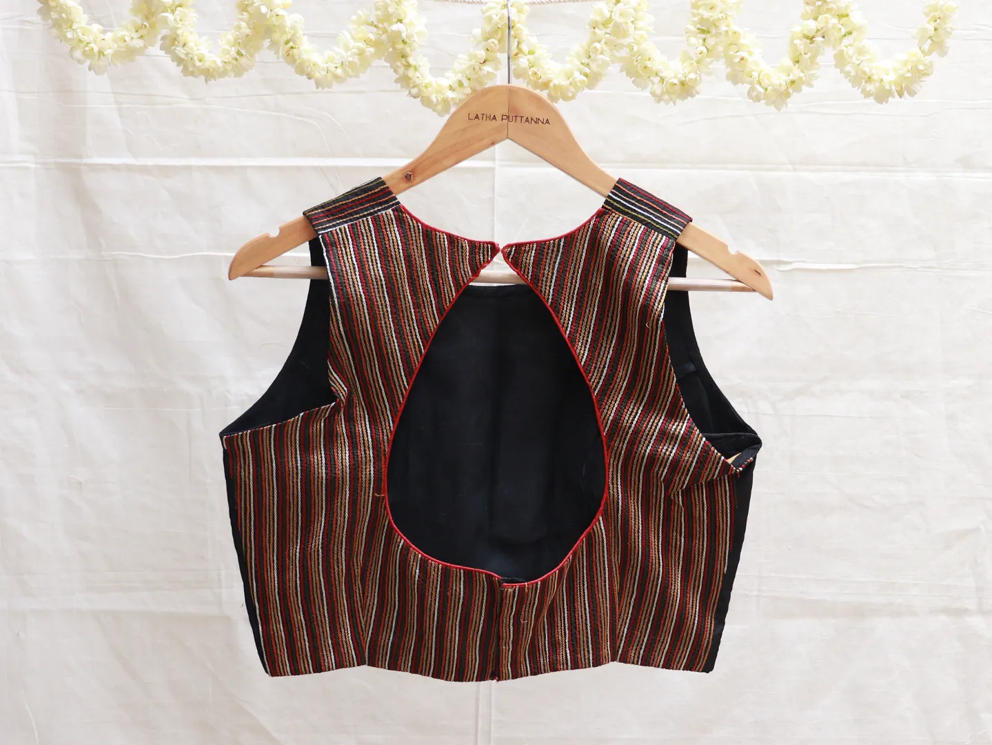 Black soft silk, Hand embroidery blouse