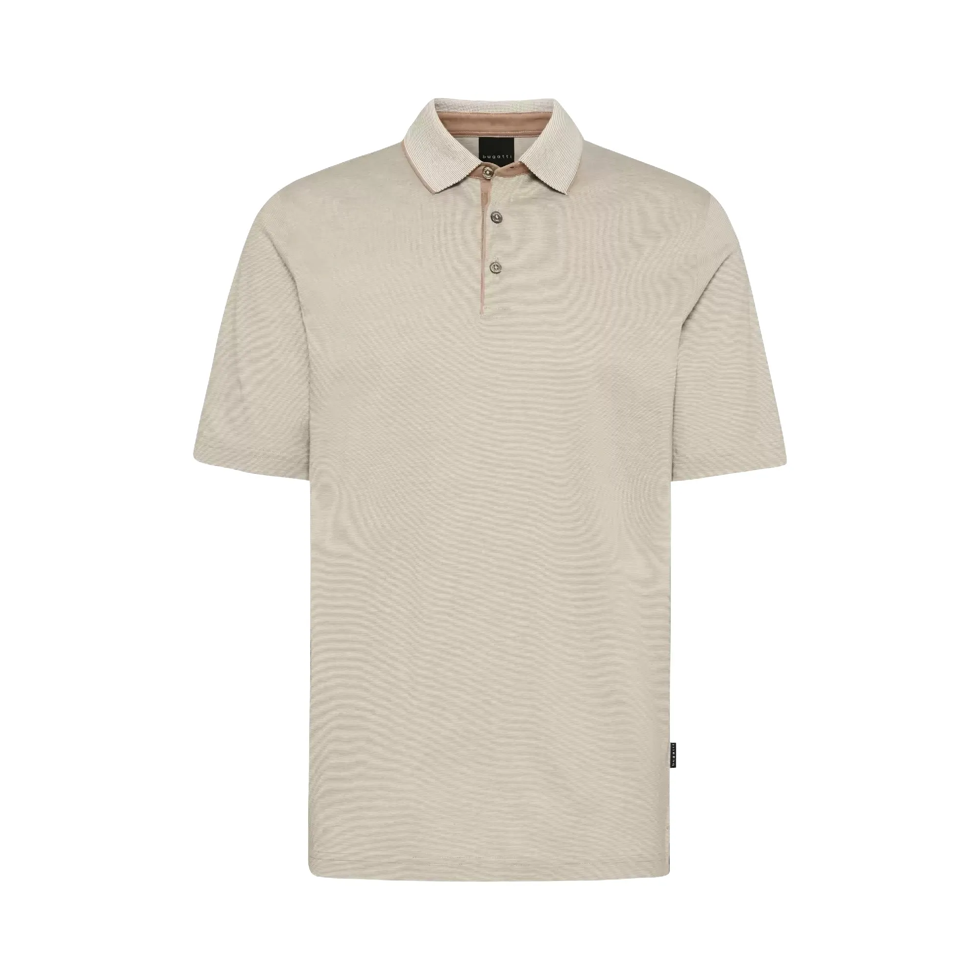 BUGATTI Buttoned Short Sleeve Polo CREAM