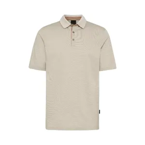 BUGATTI Buttoned Short Sleeve Polo CREAM