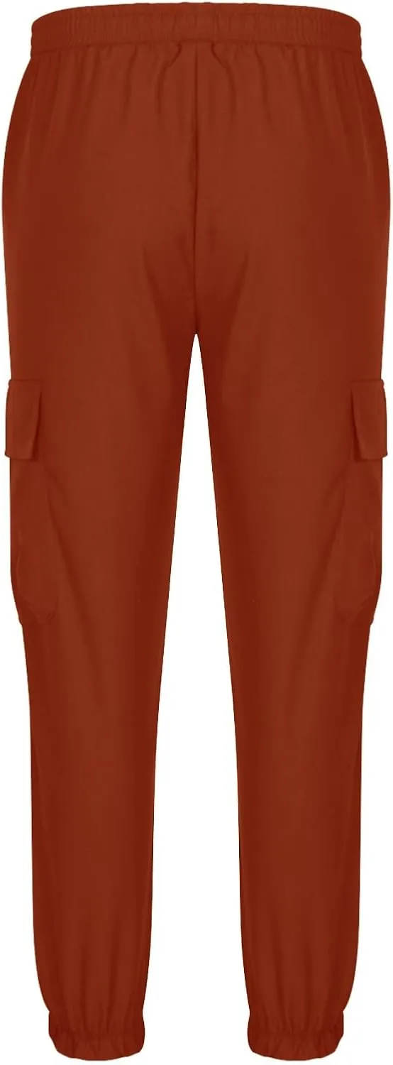 CAITS Men's Sweatpants with Multi Pockets Athletic Training Joggers Drawstring Stretch Elastic Waist Trousers Tapered Pants