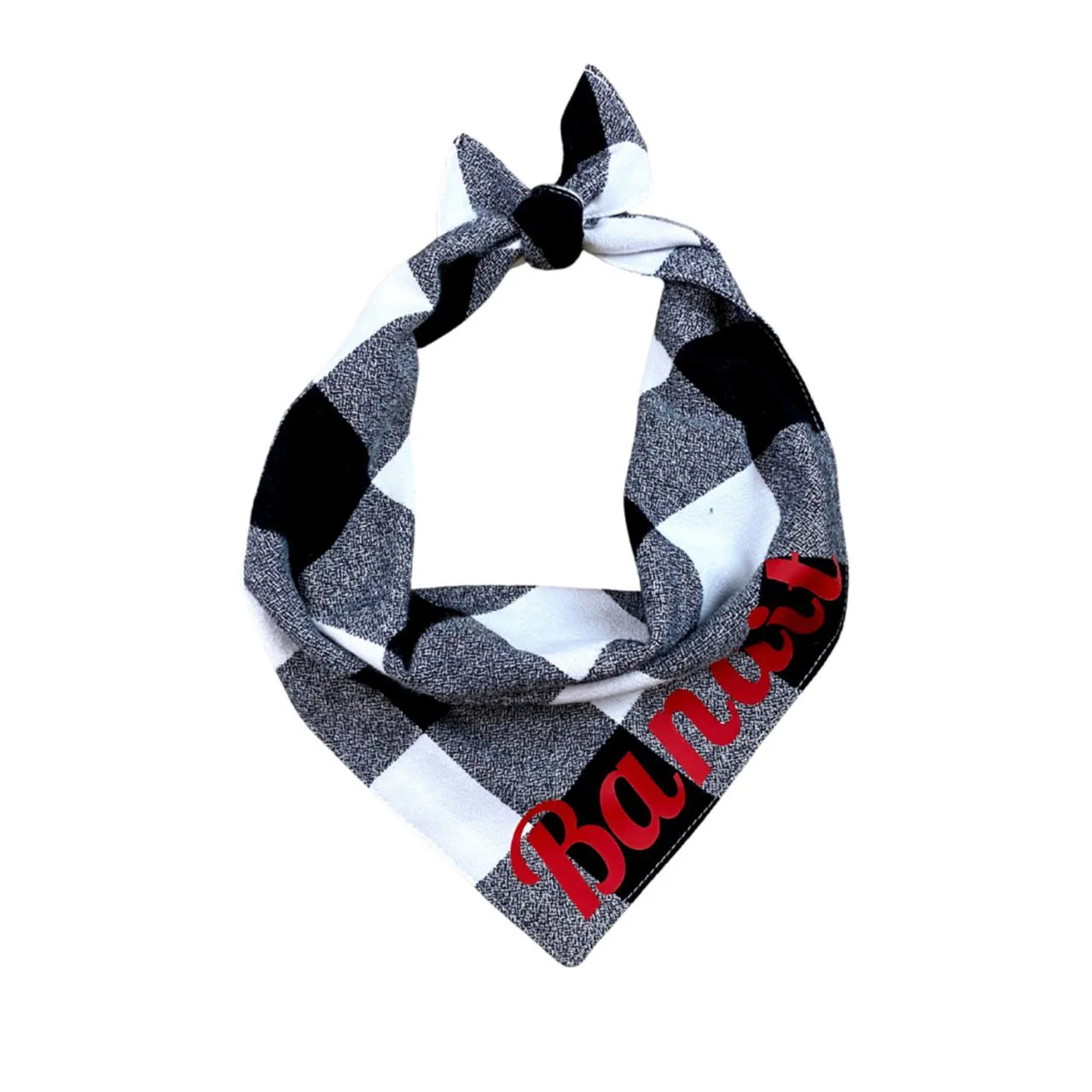 Classic Black Check Bandana