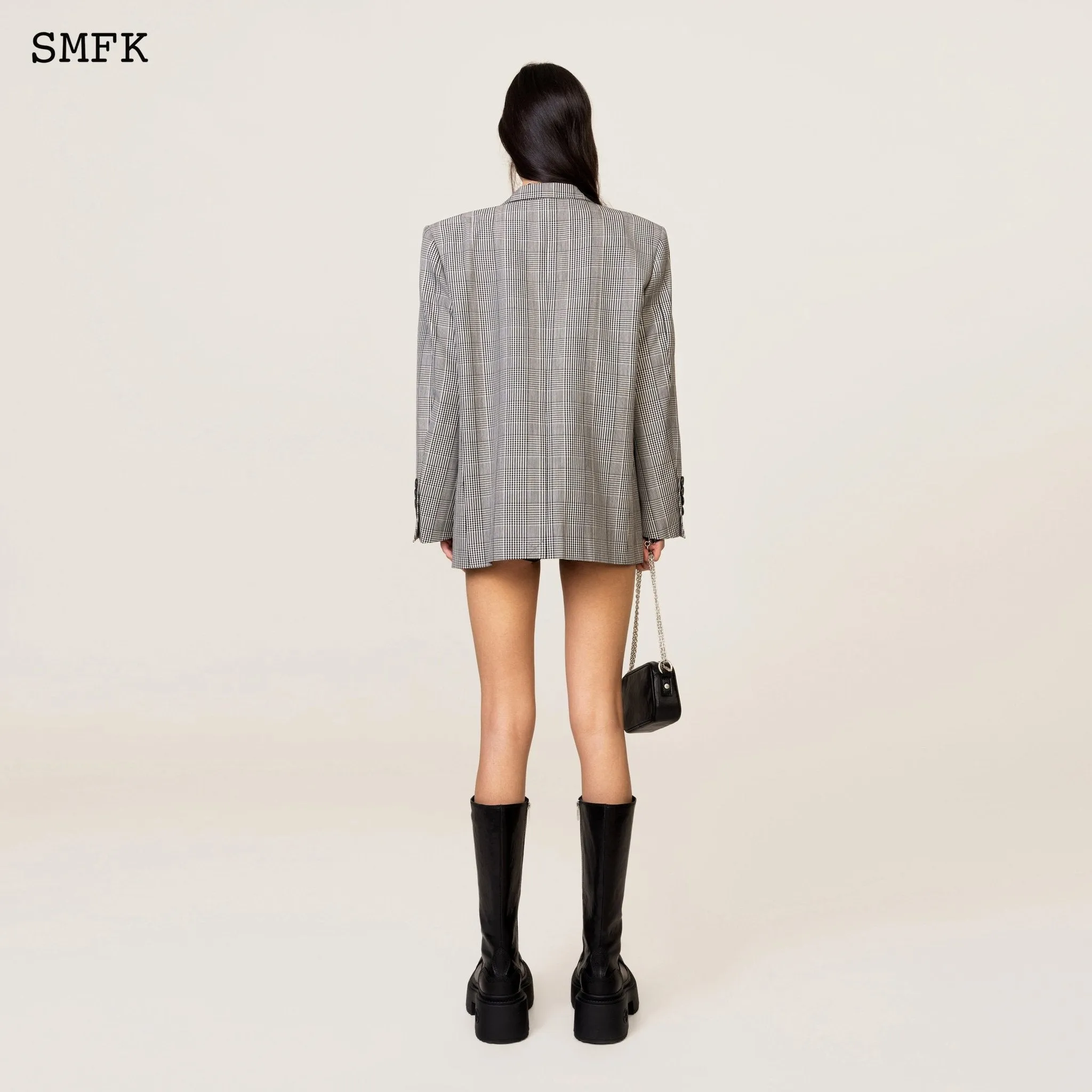 Compass Vintage Plaid Woolen Grey Suit