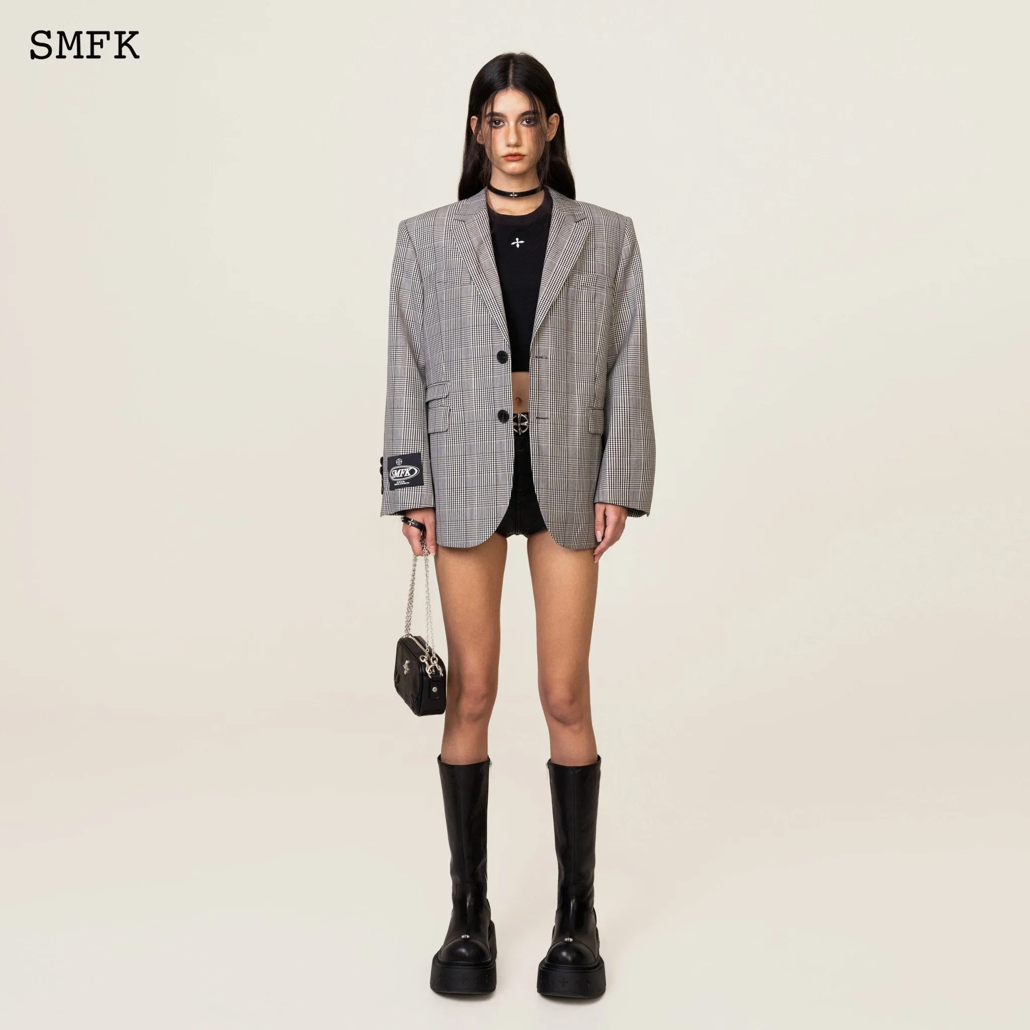 Compass Vintage Plaid Woolen Grey Suit
