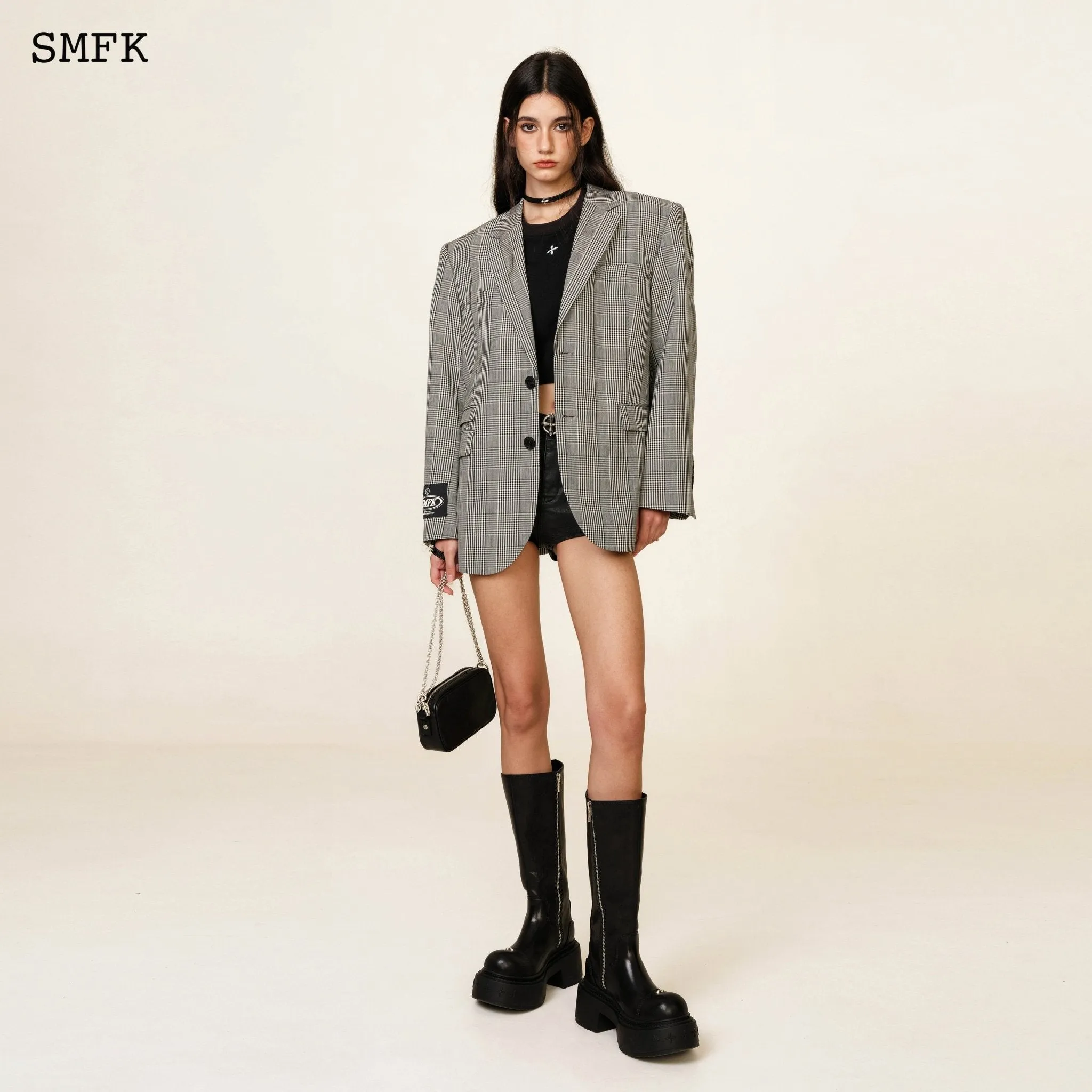 Compass Vintage Plaid Woolen Grey Suit