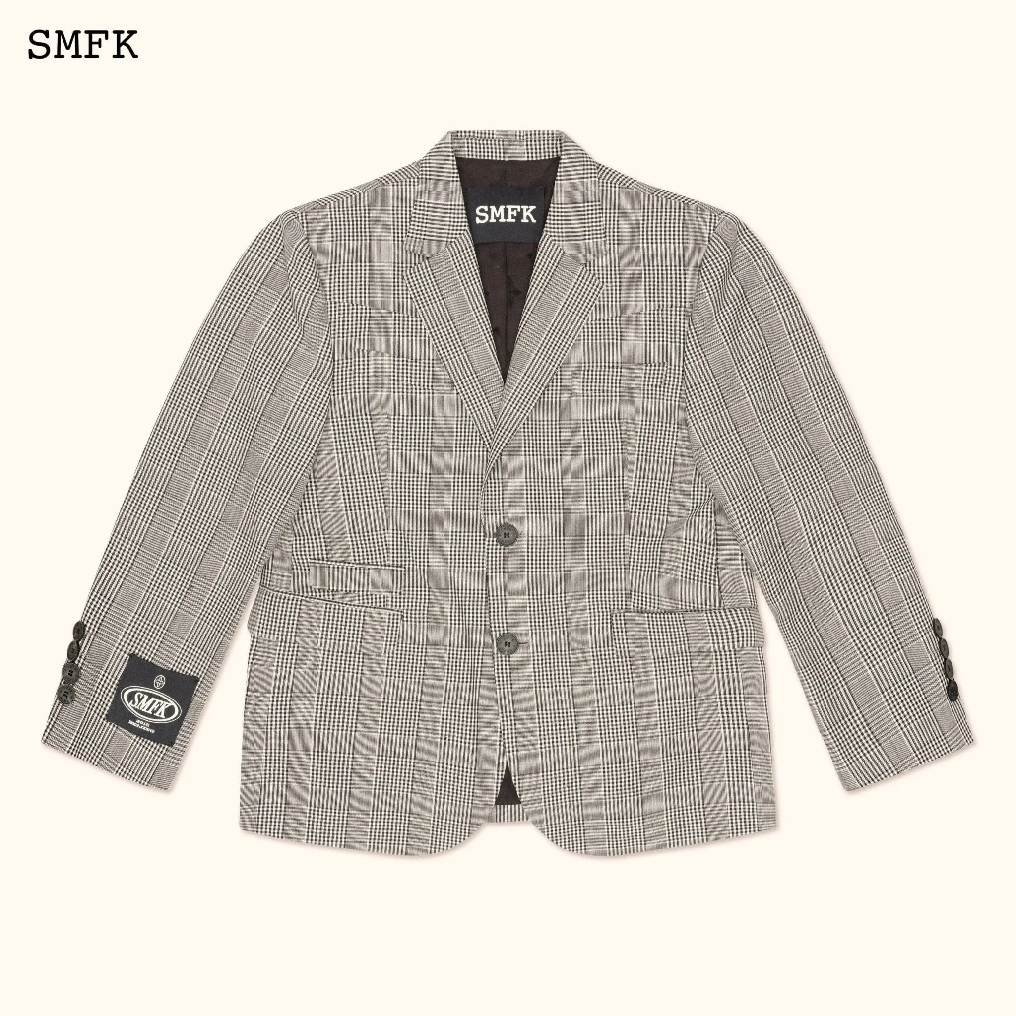 Compass Vintage Plaid Woolen Grey Suit
