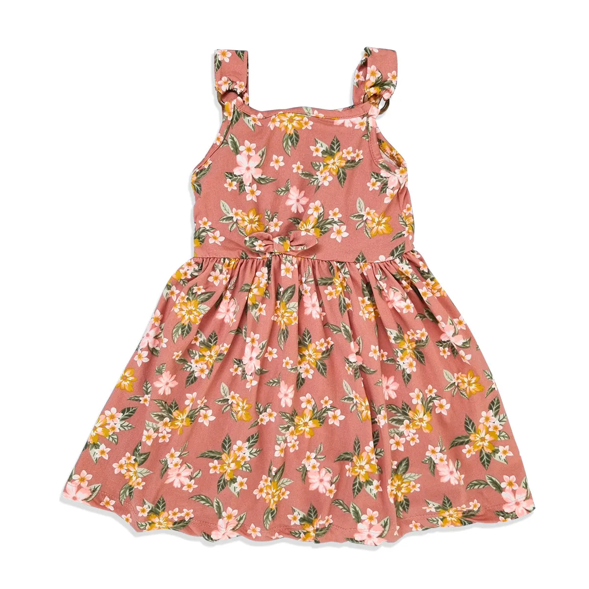 Girls Summer Sleeveless Frock Ruffle Trim Soft Play Dresses