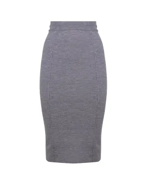 Grey High Waist Pencil Skirt