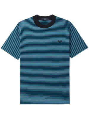 Laurel Wreath-embroidered striped T-shirt