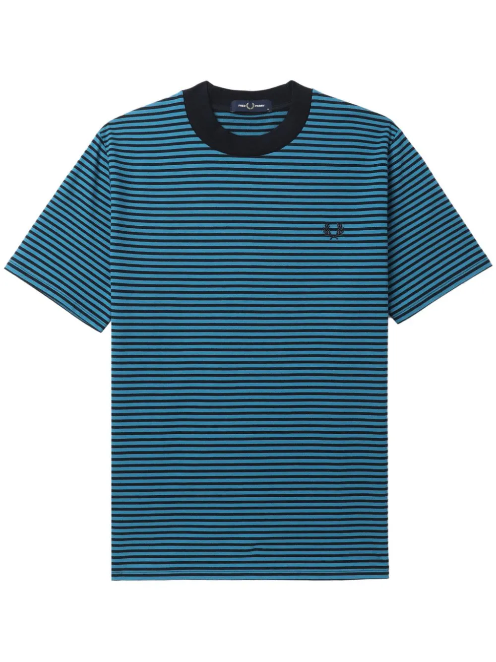 Laurel Wreath-embroidered striped T-shirt