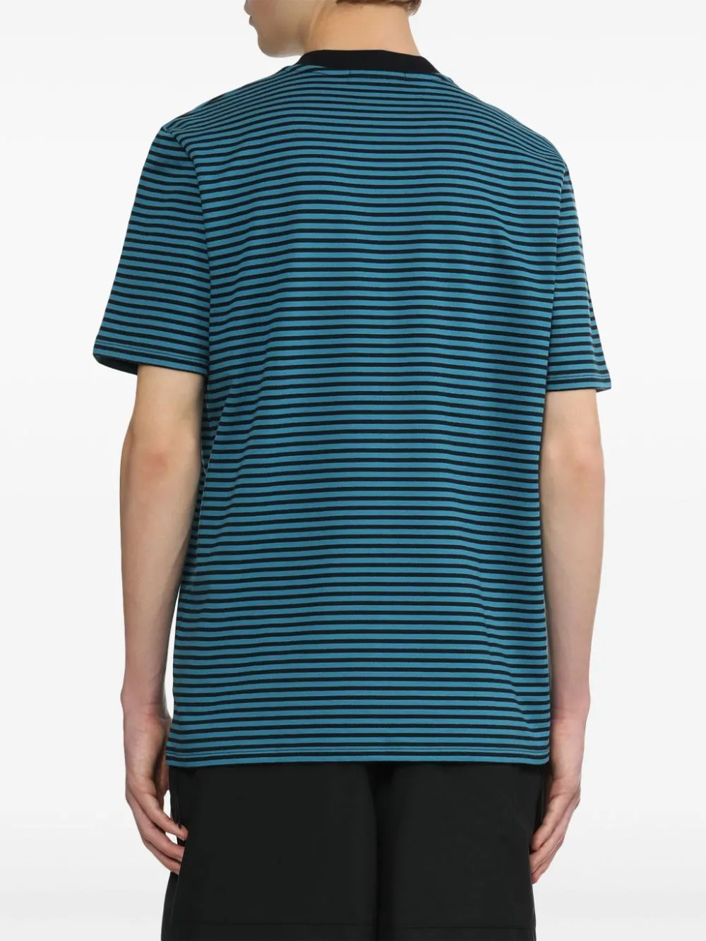 Laurel Wreath-embroidered striped T-shirt