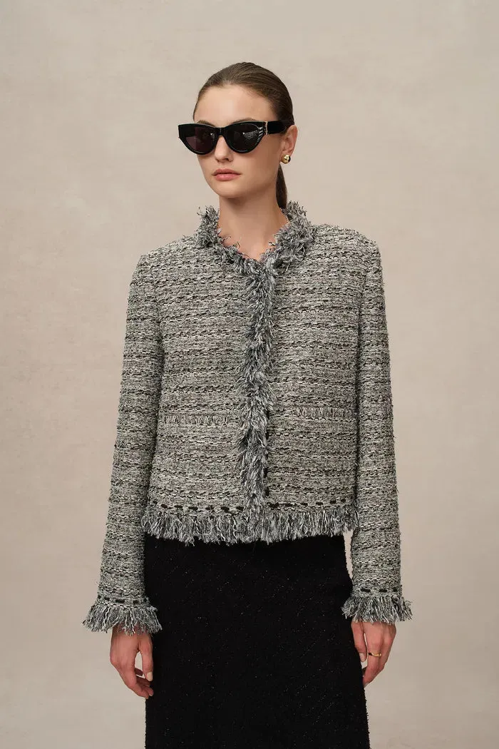 Marcela Coat in Coarse Wool Tweed