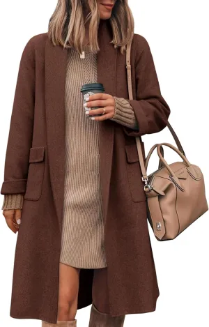 MASCOMODA Open Front Long Cardigan Sweaters for Women Trendy 2025 Fall Winter Oversized Sweater Coats Knit Coatigan Jackets