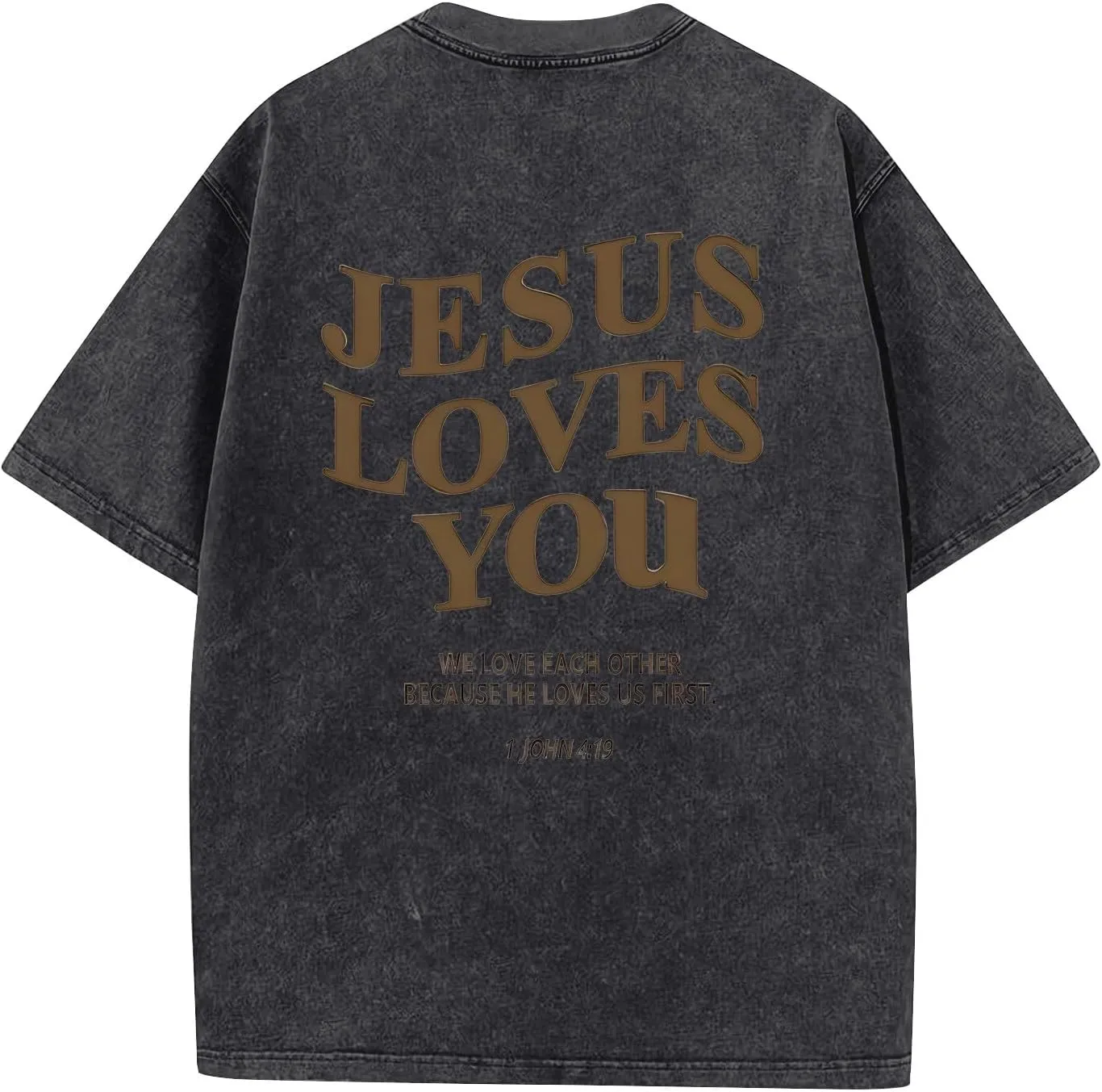 Men's Oversized T Shirts Heavy Cotton Vintage Washed Distressed Letter Graphic Tees Casual Loose Fit Summer Tops