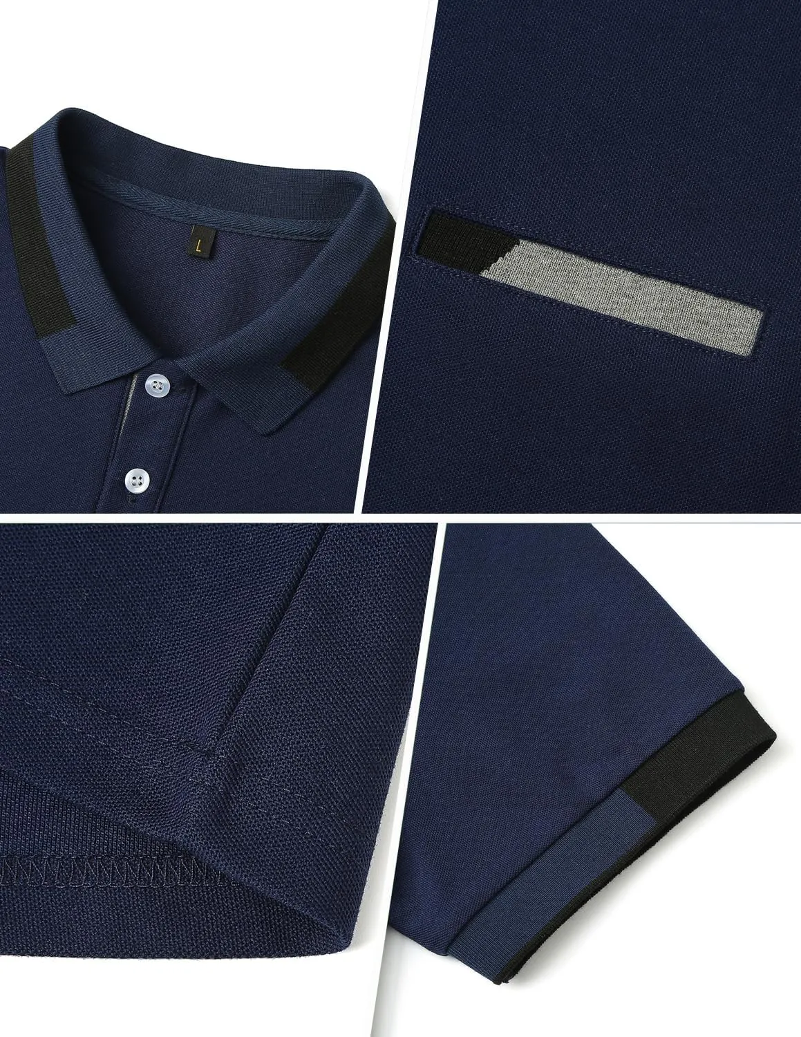 Mens Polo Shirts Short Sleeve Regular-Fit Quick-Dry Golf Polo Shirt Casual T Shirts Collared Shirts Short Sleeve