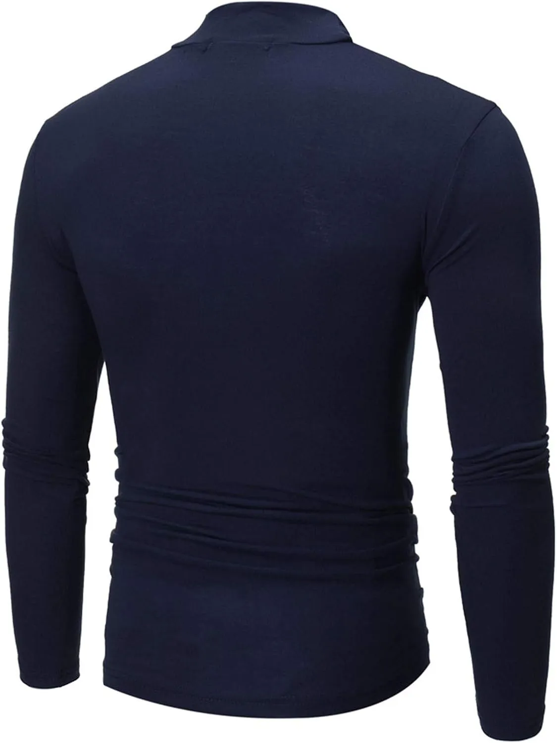 Mens T Shirt Long Sleeve Basic Tops Mock Turtleneck Slim Fit Undershirt Pullover Thermal Baselayer Top