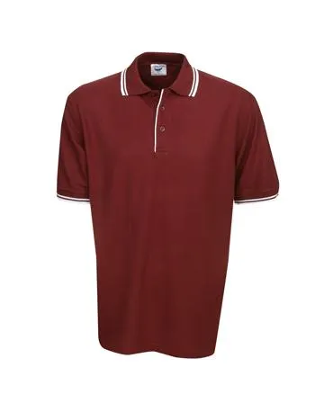 P51  Pique Polo Shirt With Striped Collar/Cuff