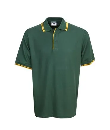 P51k  Kids Pique Polo Shirt With Striped Collar/Cuff