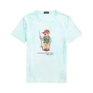 Polo Ralph Lauren Classic Fit Polo Bear Tie-Dye T-Shirt (Blue)