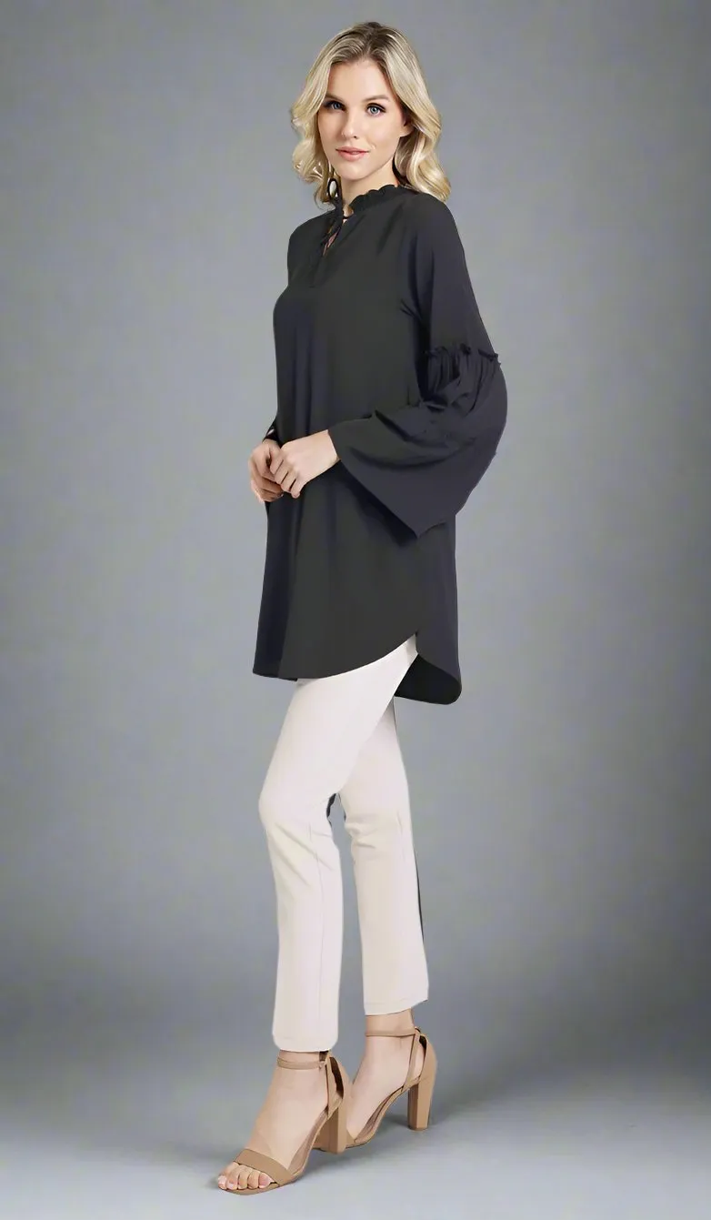 Saba Long Modest Tunic Dress - Black