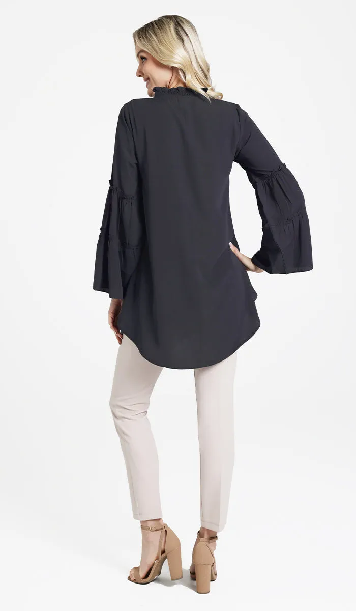 Saba Long Modest Tunic Dress - Black