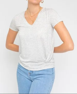 Short Sleeve Twist Front Top