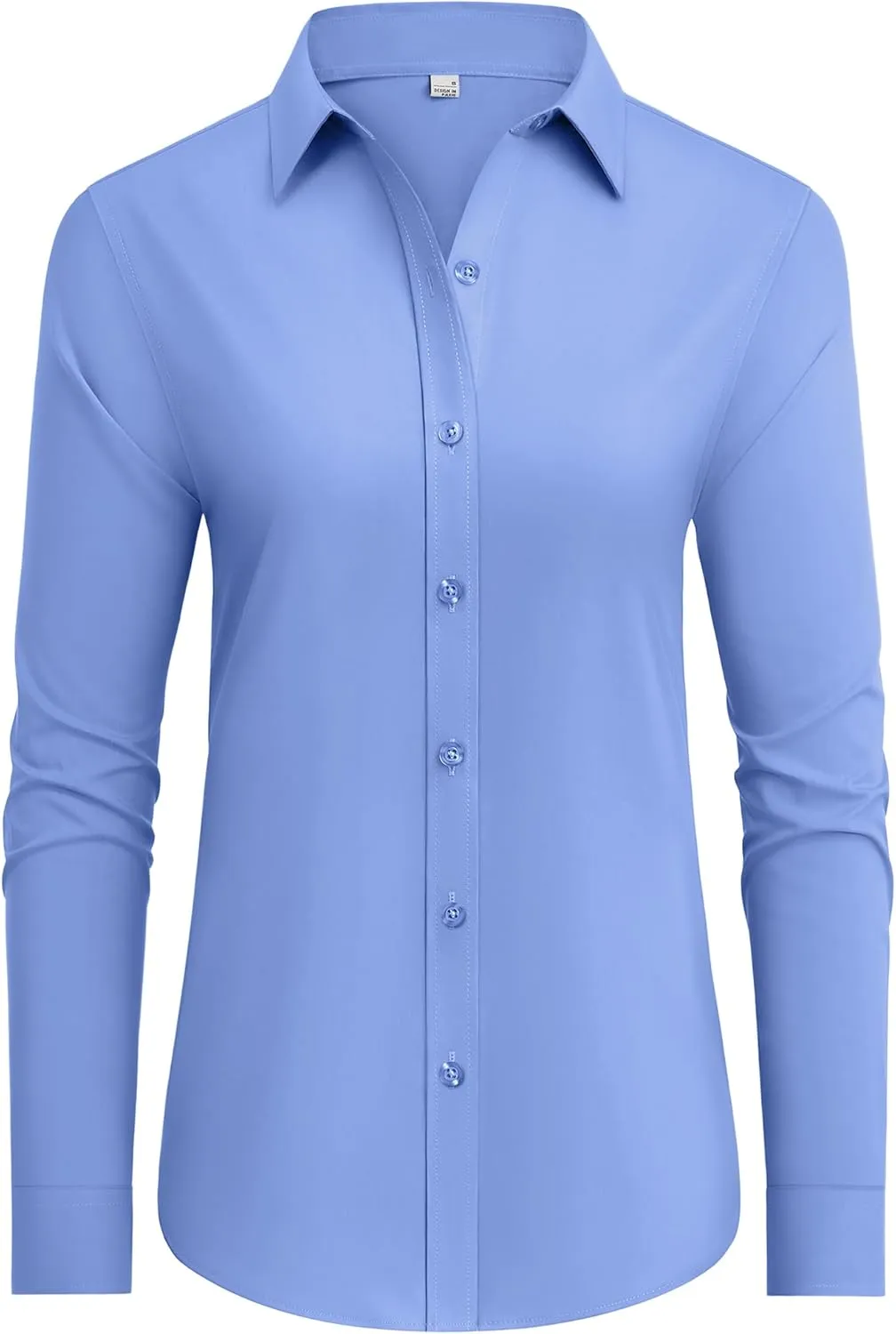siliteelon Button Down Shirts Dress Shirts for Women Long Sleeve Womens Work Shirts Regular Fit Cotton Dress Shirts