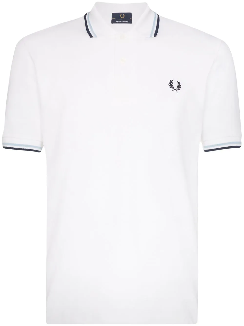 striped trim polo shirt