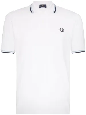 striped trim polo shirt