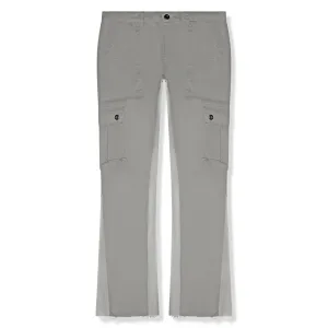 Suavo World Cargo Flare Trousers Grey