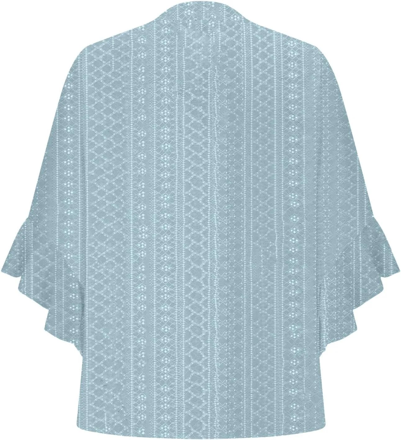 Summer Tops for Women Ruffle 3/4 Sleeve Shirts Boho Button Down Henley Tshirt Loose Floral Print Dressy Tunic Blouse