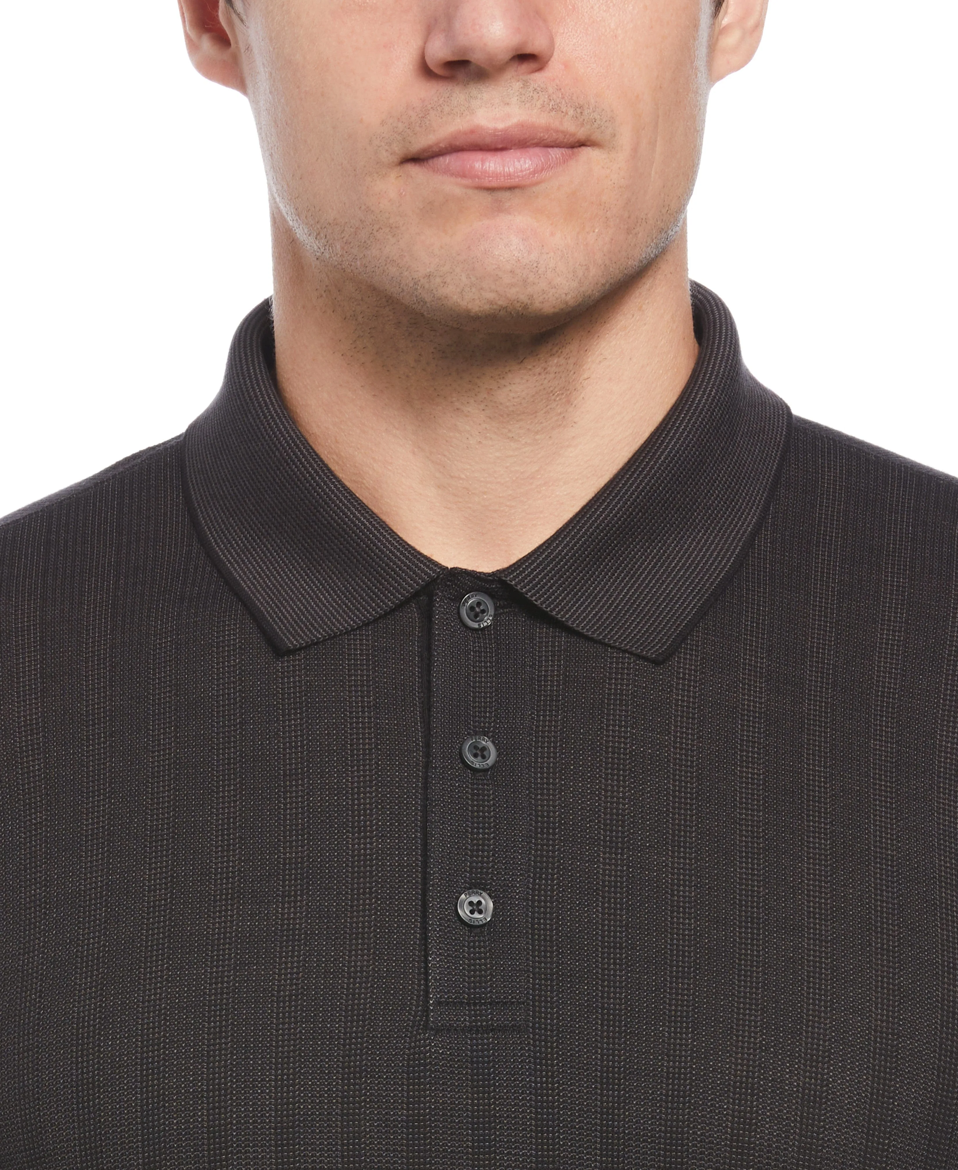 Textured Striped Polo