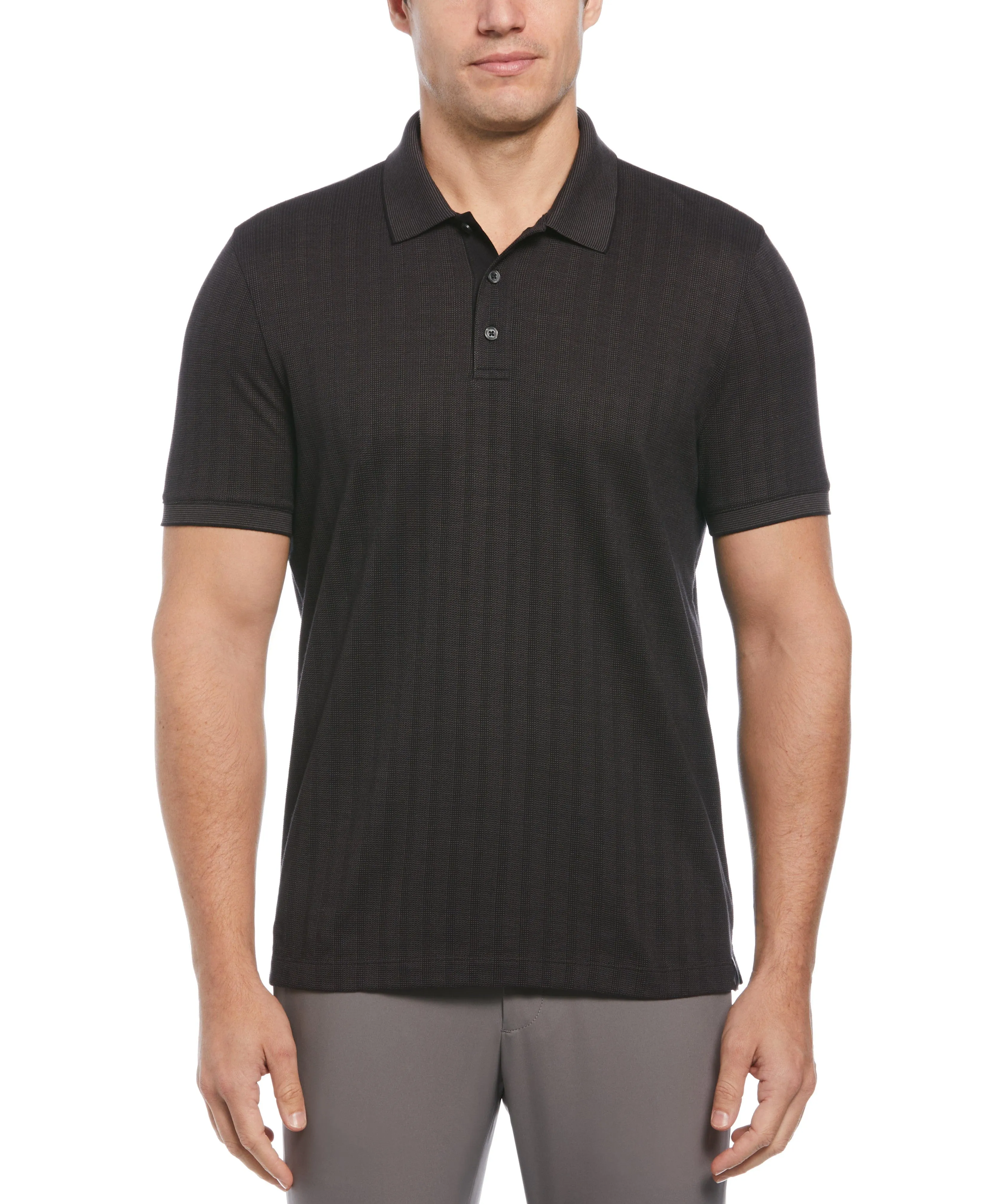 Textured Striped Polo