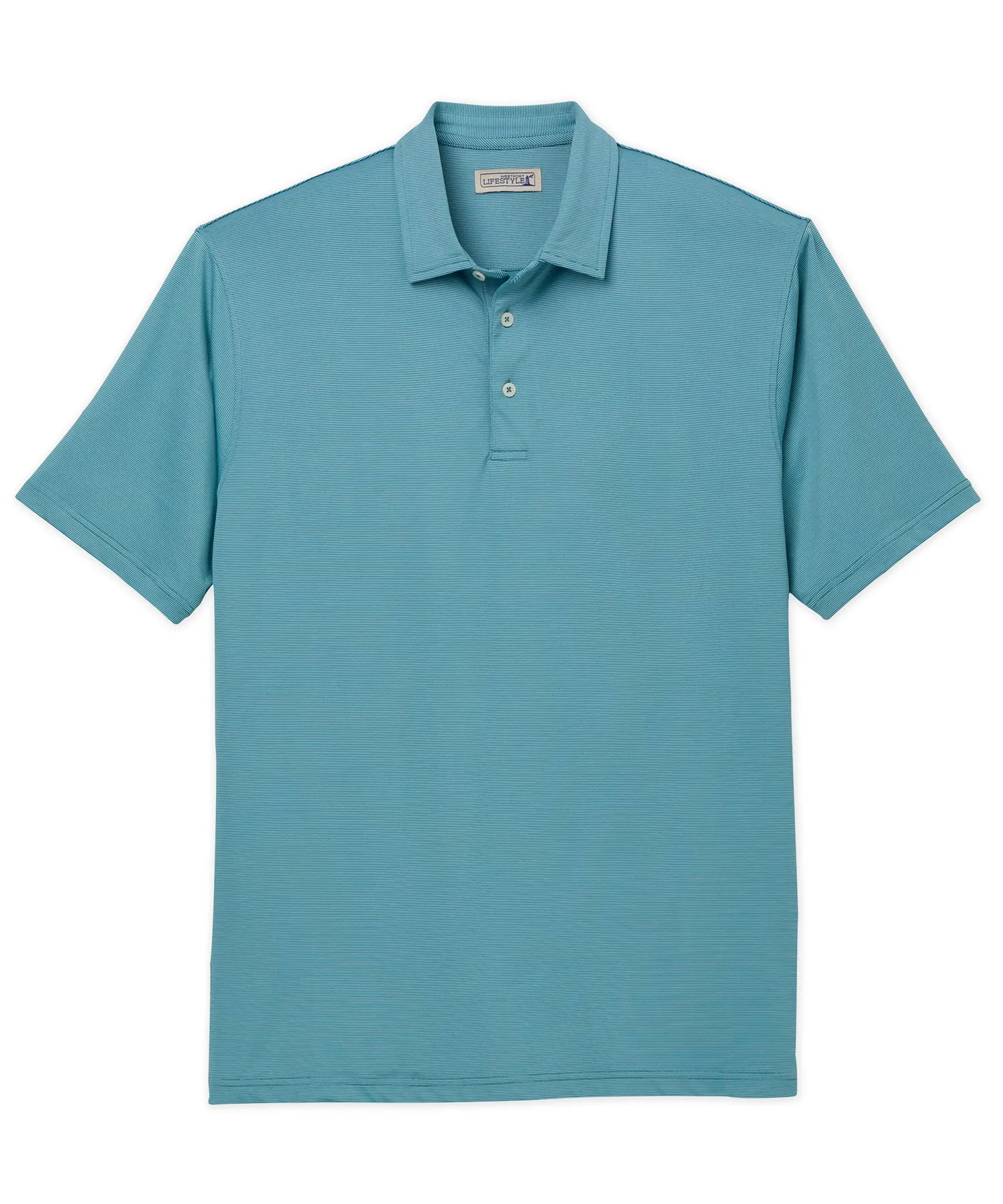 Westport Lifestyle Short Sleeve Performance Stripe Polo Knit Shirt
