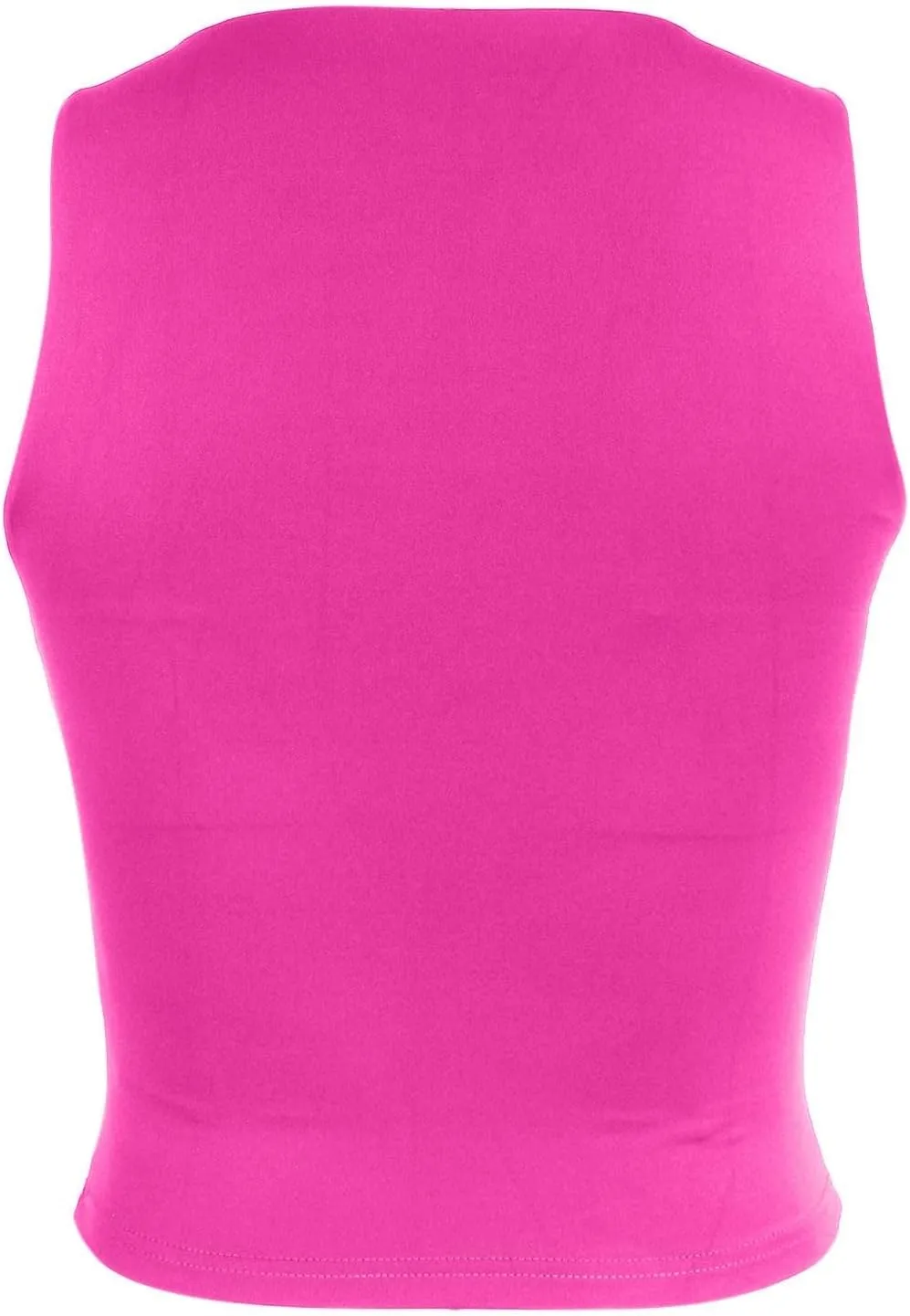 Women Casual Crop Tank Tops Sexy Open Back Sleeveless Crop Vests Scoop Neck Slimming Tanks Summer Blouse
