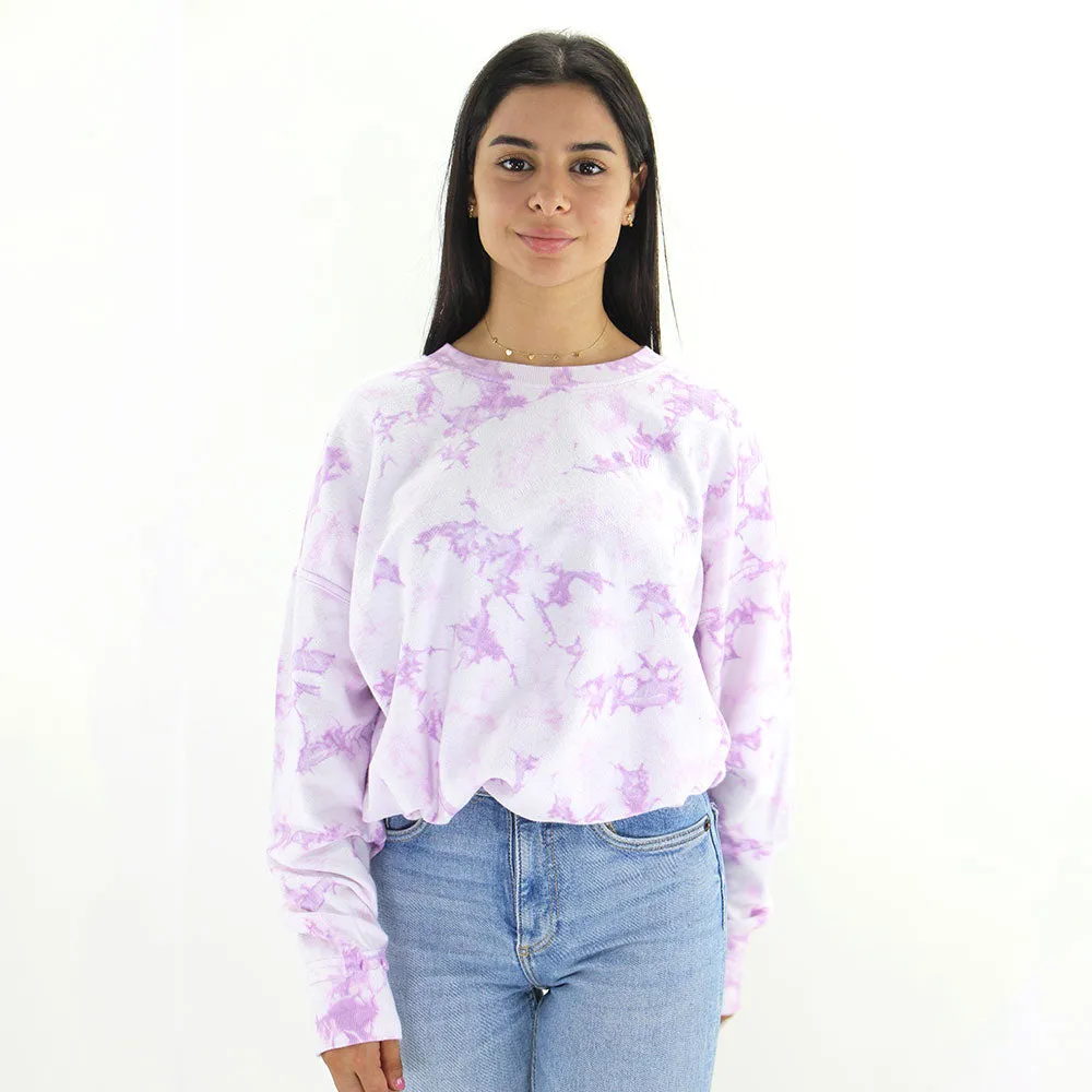 Women's Washed Printed Sweaters,White