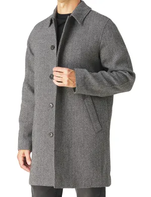 Wool Herringbone Raglan Coat