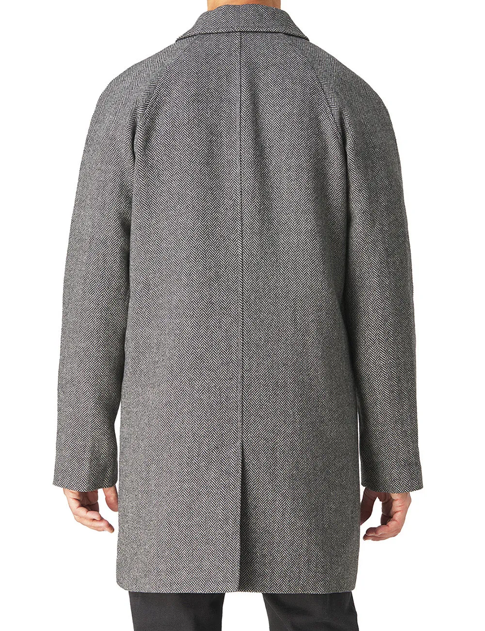 Wool Herringbone Raglan Coat