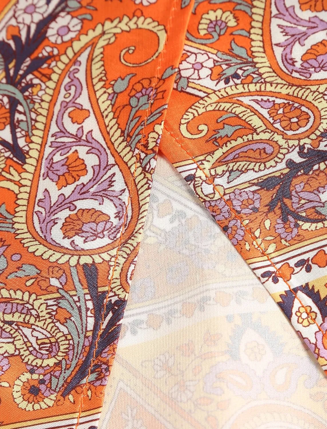 ZAFUL Women's Boho Skirt Asymmetrical Skirts Tied Floral Paisley Printed High Waist Ruched Skirts for Women